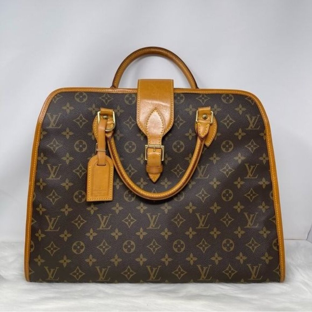 344 Pre Owned Authentic Louis Vuitton Monogram Rivoli Soft Briefcase Bag MI1918